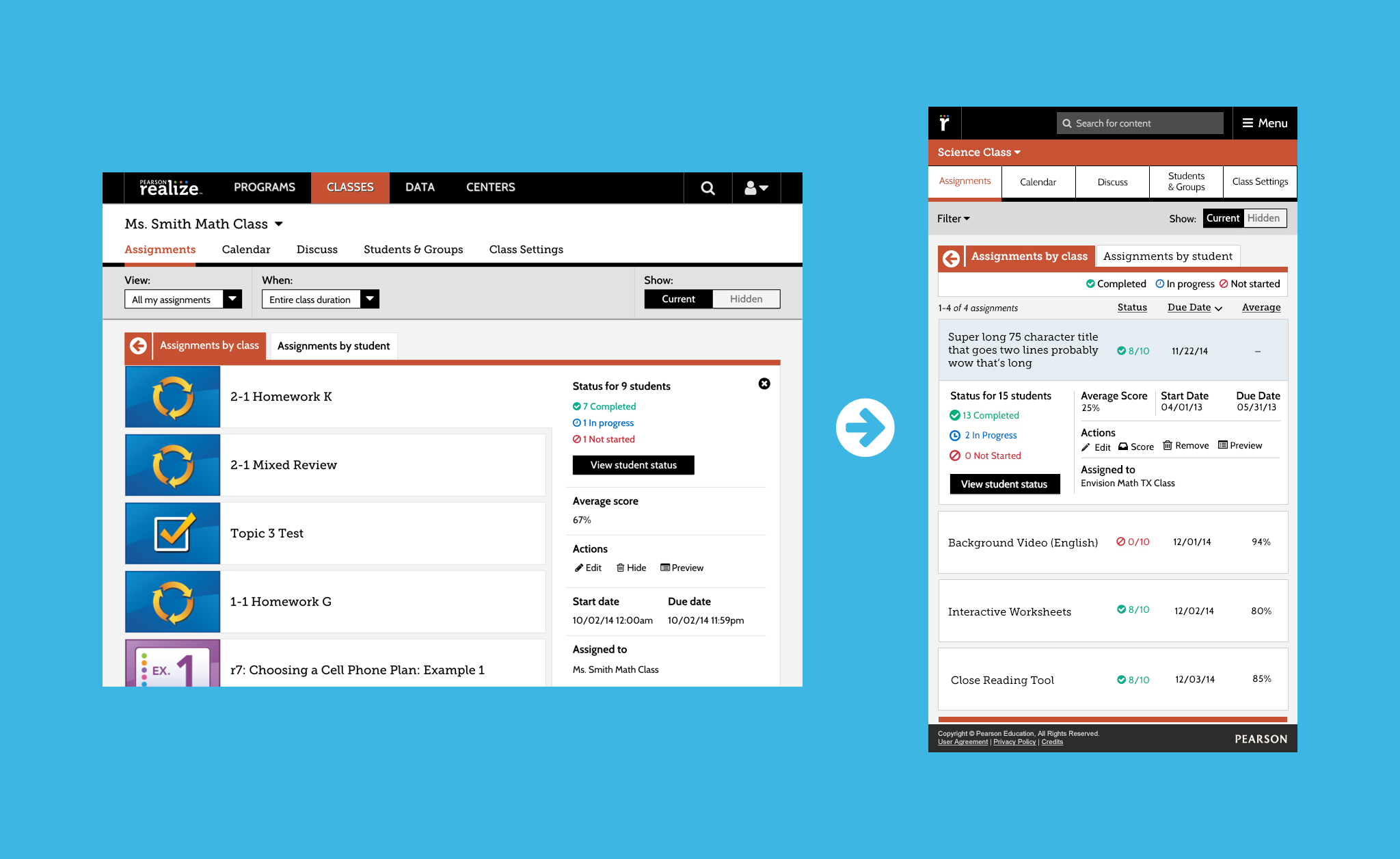 Classes responsive