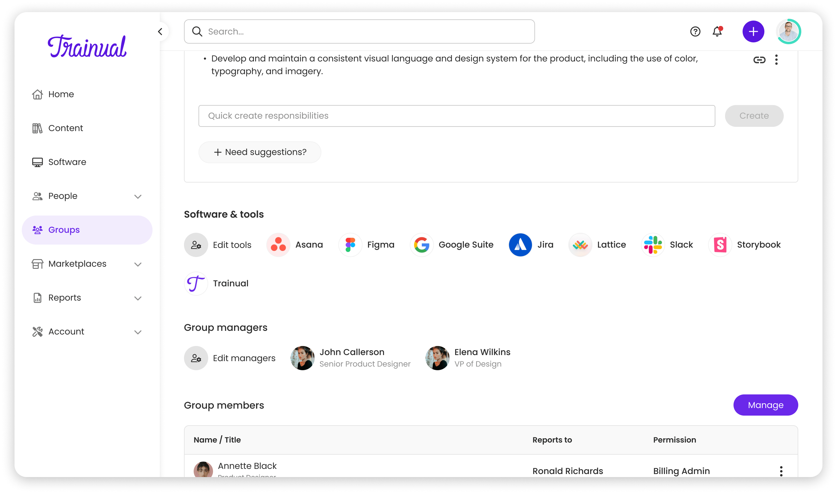 Group tools